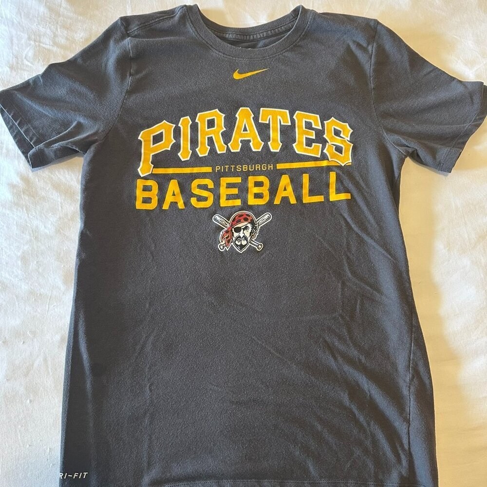 Nike Pittsburgh Pirates Baseball MBA Gray T Shirt - Picture 2 of 5